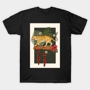 Jungle Tiger on Log T-Shirt